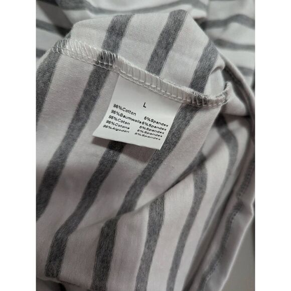 Sweet Bump striped gray long sleeve shirt size Large - Picture 2 of 4